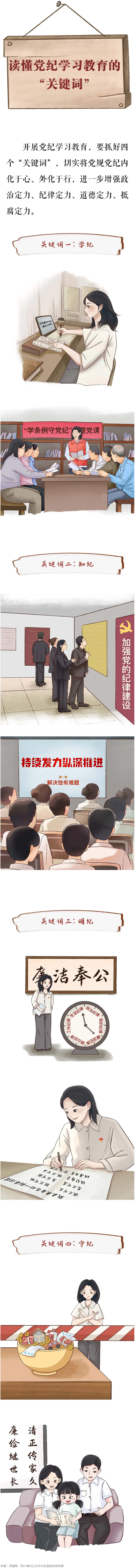 漫畫(huà)釋紀(jì)①∣讀懂黨紀(jì)學(xué)習(xí)教育的“關(guān)鍵詞”.png